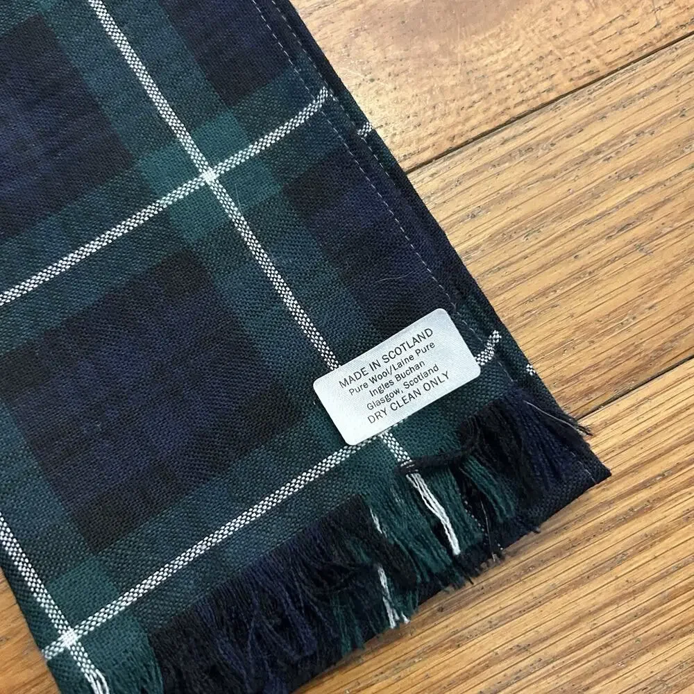 NEW Lamont Ingles Buchan 100% Pure New Wool Modern Plaid Tartan Scarf